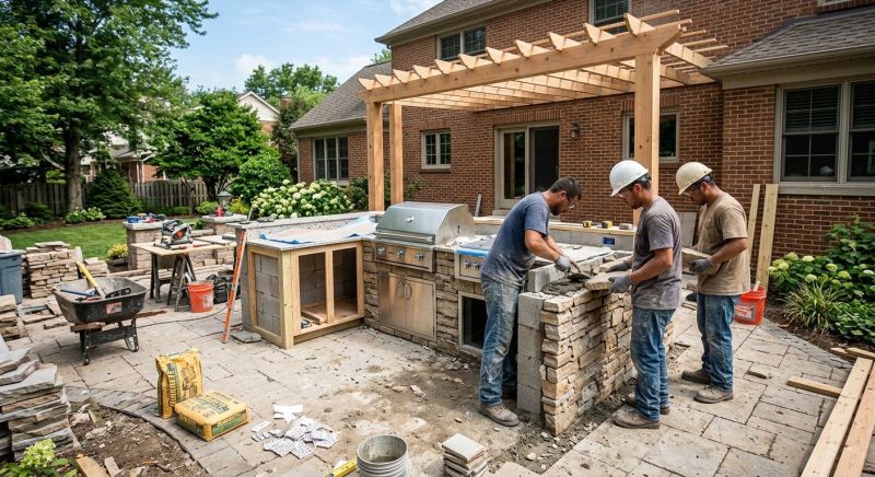 Outdoor Kitchen Construction in Roswell, GA