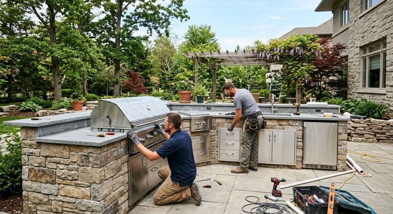 Outdoor Kitchen Installation in Roswell, GA